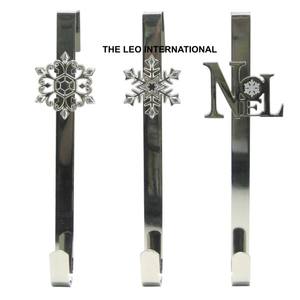 Guirnalda Navideña de Acero Inoxidable Chapada en Oro, Estilo Rústico Nórdico, con Diseño de Hojas, para Colgar en la Puerta - Product Image 6