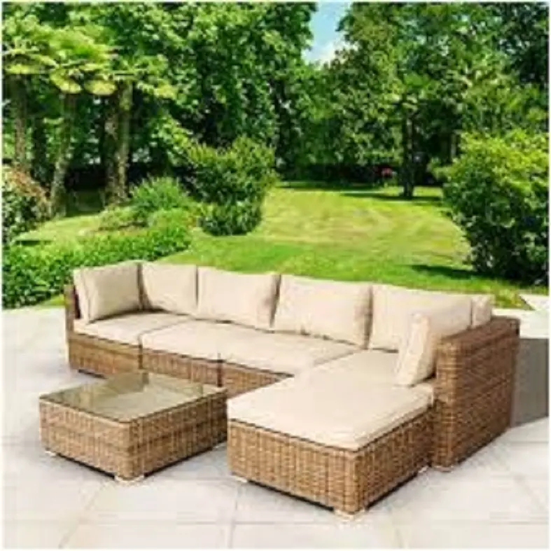 Sofa ngoài trời Set/Kích thước bình thường/poly mây wicker/trang trí nội thất Việt Nam Xuất xứ