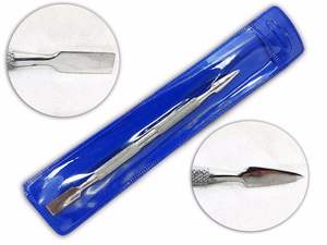 Raspador de acero inoxidable de doble acción para empujador de cutículas y gel de manicura Eliminación de Arte de uñas Herramienta de cuidado personal - Product Image 2