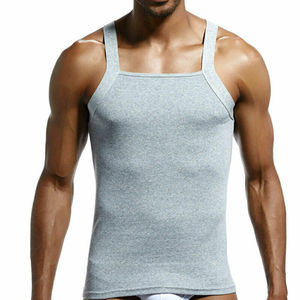 <b>Mens</b> Cotton Tank Top Undershirt Workout Shirt <b>Vest</b> Tops New Style Custom Made with Custom Printing on Cheap Prices - Product Image 1