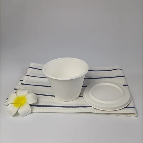 Cpla Paper Cups Disposable Lids Material Biodegradable Bagasse Coffee Cup Lid 90mm