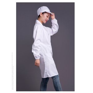 L'hôpital professionnel frotte les uniformes confortables 100% coton vêtements de travail médicaux Satin blanc manteaux de laboratoire et vêtements de médecin - Product Image 2