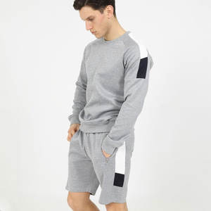 Ensemble double coton pour homme, survêtement court, couleur unie, nouvelle mode bon marché, été - Product Image 6