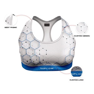 Nouvelle tendance soutien-gorge de sport imprimé pour femmes soutien-gorge de gymnastique doux avec conception à bretelles lavé respirant sublimé soutien-gorge de Yoga - Product Image 4