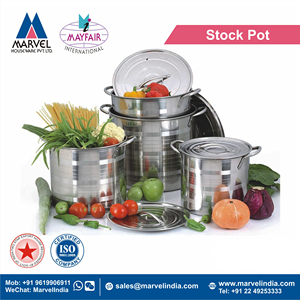 Olla Grande de Acero Inoxidable de Alta Calidad para Cocina Industrial con Tapa y Asa, Fondo Plano, Ecológica - Product Image 3