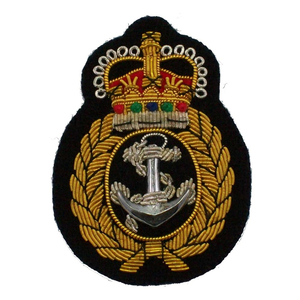 Insignia de la mejor calidad, corona de Color plateado, bordada a mano insignia de bolsillo, insignia con tamaño personalizado - Product Image 6