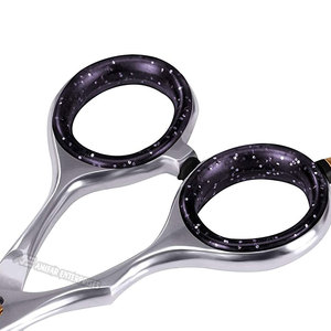 Tijeras Profesionales para Cortar Cabello con Tornillo de Tensión Ajustable y Reposamanos Desmontable Plateadas para Barbería - Product Image 6