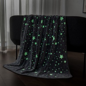 Couverture en flanelle, noir, avec logo personnalisé - Product Image 5