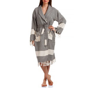 Albornoz turco de algodón 100%, toalla de Hammam Peshtemal de alta calidad, técnica tejida para uso en el hogar o el baño del Hotel - Product Image 5