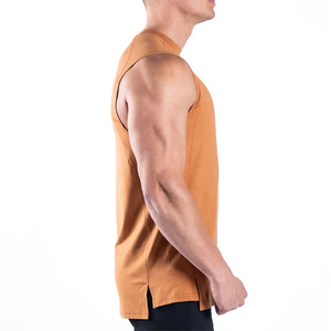 Camiseta de gimnasio personalizada de alta calidad para hombre, 100% algodón, logotipo personalizado, verano, venta al por mayor, buen color, camisetas sin mangas para hombre - Product Image 2