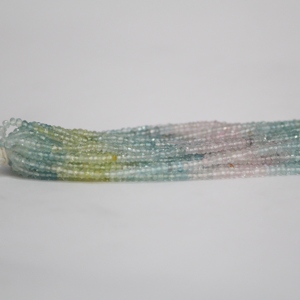 3 mét tự nhiên đa Aquamarine mặt rondelle đá quý hạt Strand chuỗi đối với trang sức làm Dây chuyền vòng đeo tay trực tuyến Alibaba - Product Image 2