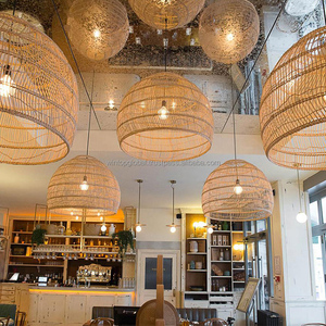 Home Decor Woven Light <b>Rattan</b> <b>Lamp</b> Shade Bamboo Pedant Lampshade - Product Image 5