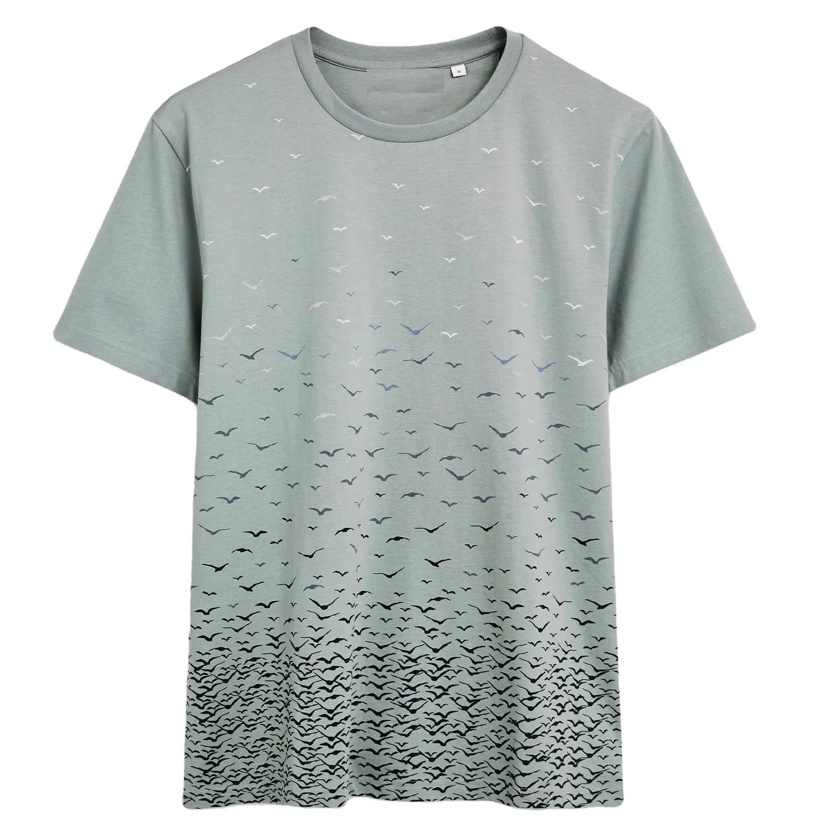 Men Wear Trendy Birds Printed T-shirts Customized premium quality wholesale summer wear Manufacturer casual In India tee shirts