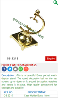 Support de montre de poche en laiton montre-bracelet faisant des outils outils et pièces d'horloge essentiels