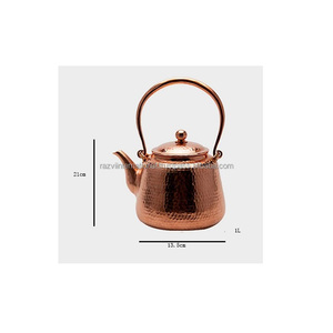 Teteras y Teteras de metal de cobre de alta calidad con mango de madera para la decoración del hogar y la Mesa - Product Image 2