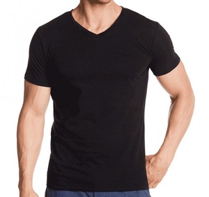 Camiseta Moderna Informal de Manga Corta con Cuello en V para Hombre, Transpirable, Ajustada, Ligera, Elegante, para Uso Diario, Camiseta de Verano con Cuello en V - Product Image 5
