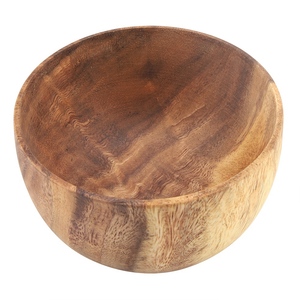 Cuenco de madera para mezclar ensaladas de cocina personalizado al por mayor tamaños pequeños y grandes con madera de acacia gruesa para verduras y frutas - Product Image 6