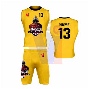 Venta al por mayor de uniformes de fútbol con bandera transpirable personalizada 7v7 kits de fútbol americano 100% poliéster antibacteriano ropa deportiva de secado rápido - Product Image 3