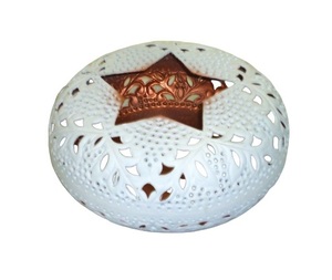 WHITE <b>STAR</b> DESIGN VOTIVE T-<b>LIGHT</b> HOLDER HIGH QUALITY TABLE TOP HOME DECOR CANDLE HOLDER NEW DESIGN - Product Image 4