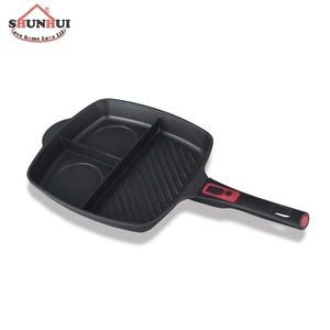 3 in 1 Nonstick Multi <strong>Grill</strong> <strong>Pan</strong> Cast Aluminum 28cm Multi Section Divided Frying <strong>Pan</strong> - Product Image 3