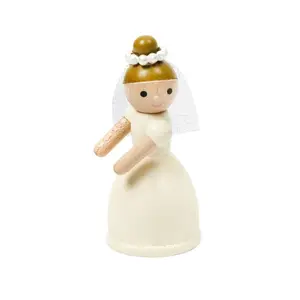 [2.7] Groothandel Houten Pop Hout Figuur Wedding Bruid Voor Decoratie En Dollhouse Accessoire Miniaturen Poppenhuis