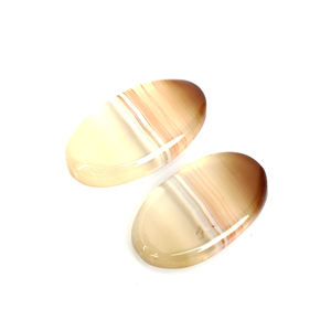 Cabochon ovale et ample, 1 paire de pierres précieuses, 32x17mm, Agate en dentelle brune, de qualité supérieure, pour bijoux - Product Image 4