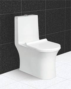 Màu xanh bóng kết thúc bằng đá cẩm thạch tự nhiên nhìn gốm sứ vệ sinh 1014 một mảnh WC nhà vệ sinh cho ngôi nhà sang trọng. - Product Image 2