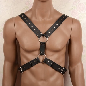 Arnés de cuerpo con hebillas para hombre, cinturones fetiche de cuero, BGO-0012 - Product Image 1