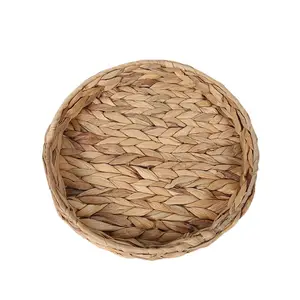 Colección 2023, jacinto de agua ecológico, estilo de granja, tejido a mano, Vietnam, uso doméstico, bandeja decorativa para almacenamiento de alimentos - Product Image 1