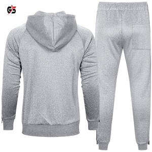 Survêtement d'hiver pour hommes survêtement côté rayé Tech polaire deux pièces sweats à capuche ensemble de joggers uni solide entièrement personnalisé Design de marque - Product Image 6