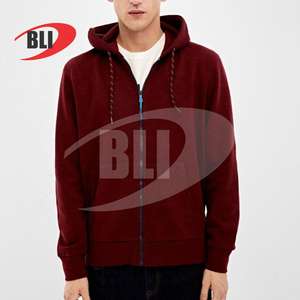 Meilleure qualité hiver hommes sweats à capuche zippés pull polaire personnalisé logo de marque tissu polaire polyester - Product Image 1