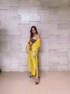 Kimono en soie de Style Boho Maxi Wrap Beach Cover Dress Handmade Tie Dye Long Sleeves Floor-Length Woven Vacation Summer Resort Wear - Product Image 4