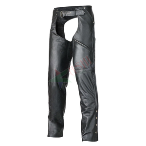 Nouvelle Arrivée En Cuir Chaps Pantalon Équitation Femmes Gris En Cuir Plein Chaps Pantalon Véritable peau de Vache En Cuir Moto Chaps Pantalon - Product Image 6