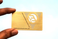 Tarjeta de Visita de Metal de Latón de Alta Calidad Personalizada, Chapada en Oro con Impresión Digital, Aspecto Lujoso y Atractivo, Regalos Promocionales