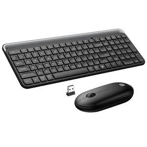 Hot Sell Mouse and Keyboard Manufacturer Wireless Keyboard and Mouse Combo Logitech Keyboard Mouse Wireless with Slot for ipad