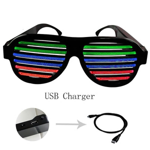 Lunettes à volets <span class=keywords><strong>LED</strong></span> clignotantes, lunettes lumineuses, jouets, lunettes <span class=keywords><strong>LED</strong></span> lumineuses pour rave, lunettes <span class=keywords><strong>LED</strong></span> pour mariage, fête, danse, DJ/<span class=keywords><strong>masque</strong></span> de fête - Product Image 4