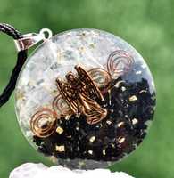 Collier Pendentif Orgone Orgonite Cube de Metatron Chakra EMF de Qualité Supérieure pour Guérison Reiki, Fait Main, AAMEENA AGATE