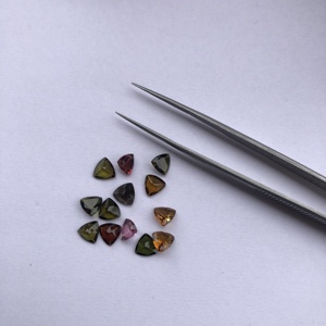 Piedra de Turmalina Natural Multicolor de 4mm 6mm, Corte Trillón Facetado, Gema Suelta Semipreciosa para Joyería, Piedra Real en Línea - Product Image 2