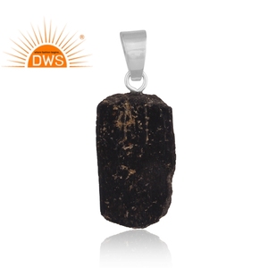 Colgante de Plata de Ley 925 de la Mejor Calidad con Turmalina Negra Natural, Fabricante de Joyería - Product Image 3