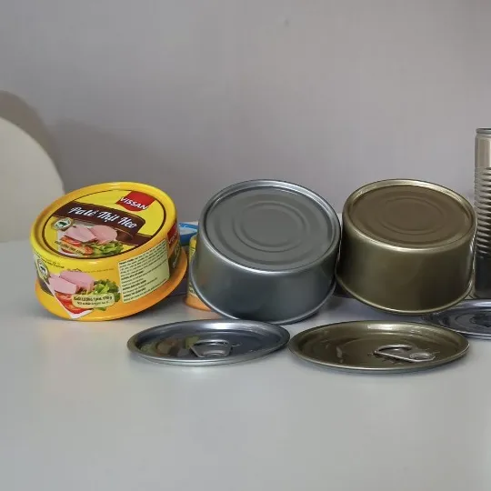 Boîtes alimentaires en acier inoxydable, diamètre 84mm, 2 pièces, emballage métallique et impression, pour le thon, livraison du Vietnam