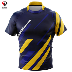 Wholesale Top Quality Teamwear Customize Design Pakistani Made Short Sleeve Fancy Stitched Top Best Selling Rugby Jersey For Men - Product Image 3
