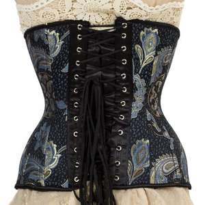Cuvry Underbust Laced / Flower Mesh Steel Boned <b>Corset</b> - Product Image 3