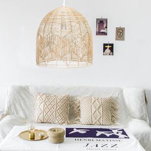 Venta al por mayor de lámparas de Interior de ratán ecológicas hechas a mano de Vietnam, candelabros de bambú, luces colgantes para decoración del hogar, restaurante - Product Image 5