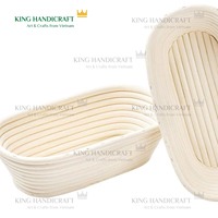 Panier de démonstration de pain rond en rotin fait à la main, panier personnalisé