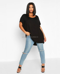 T-shirt graphique surdimensionné 100 % coton pour femme, marque privée, vêtements décontractés grande taille, étiquettes tissées personnalisées en usine - Product Image 2