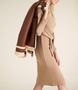 เสื้อแจ็คเก็ตหนังวัวแบบรูดซิปสำหรับผู้หญิง,สินค้าใหม่ปี2021 - Product Image 2