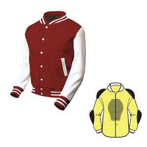 Men's Fashionable Two-Colored Bomber <b>Jackets</b> Stand Collar Prime Protection <b>Fleece</b> <b>Lining</b> Quick Dry Breathable Cotton/Polyester - Product Image 1