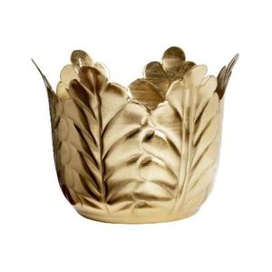 Jardinière décorative d'intérieur en métal de forme ronde en relief faite à la main, jardinières de jardin en métal classique fantaisie - Product Image 5