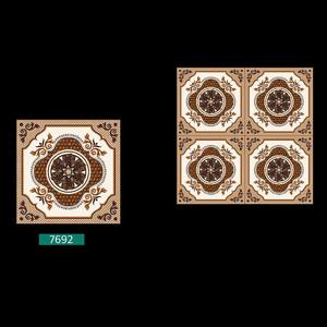 Carrelage de sol au design royal poli blanc et marron 40x40cm - Product Image 3