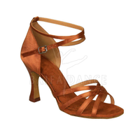 Zapatos de Baile Latino para Mujer de Alta Calidad y Comodidad, con Forro de Cuero Genuino, Tacón Bajo, para Fiesta y Salón de Baile 2023
